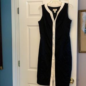 Talbots black/white dress
